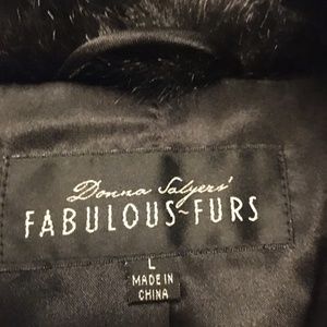 Faux Fur Long Coat in Midnight Black